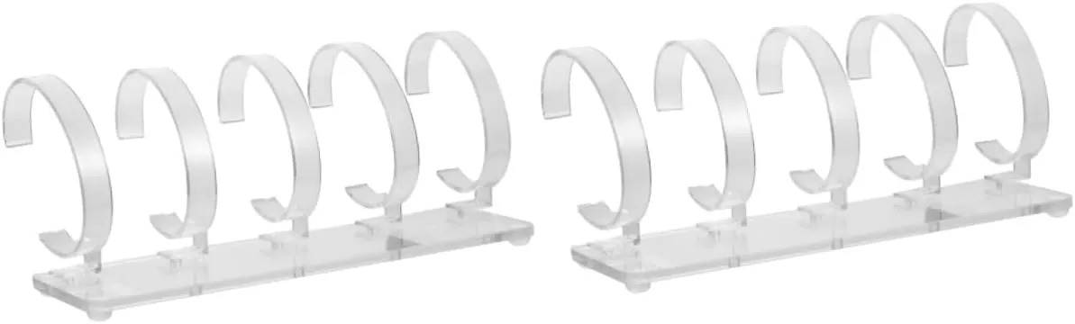 BESTYASH 2pcs Removable Transparent Acrylic Watch Display Stand Position Wristwatch Holder for Elegant Showcase and Jewelry Display -resistant Base for Stability