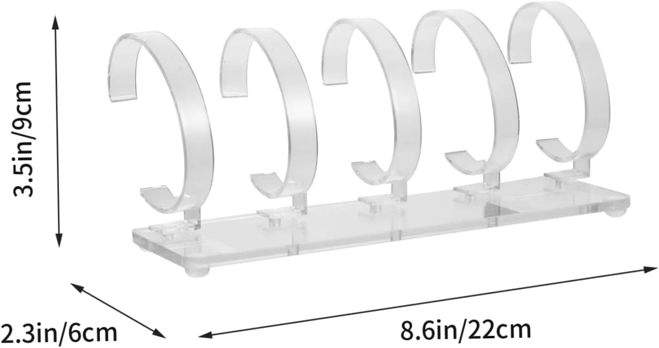 BESTYASH 2pcs Removable Transparent Acrylic Watch Display Stand Position Wristwatch Holder for Elegant Showcase and Jewelry Display -resistant Base for Stability