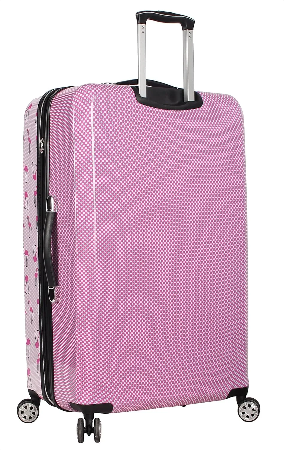 Betsey Johnson 30 Inch Checked Luggage Collection - Expandable Scratch Resistant (ABS   PC) Hardside Suitcase - Designer Lightweight Bag with 8-Rolling Spinner Wheels