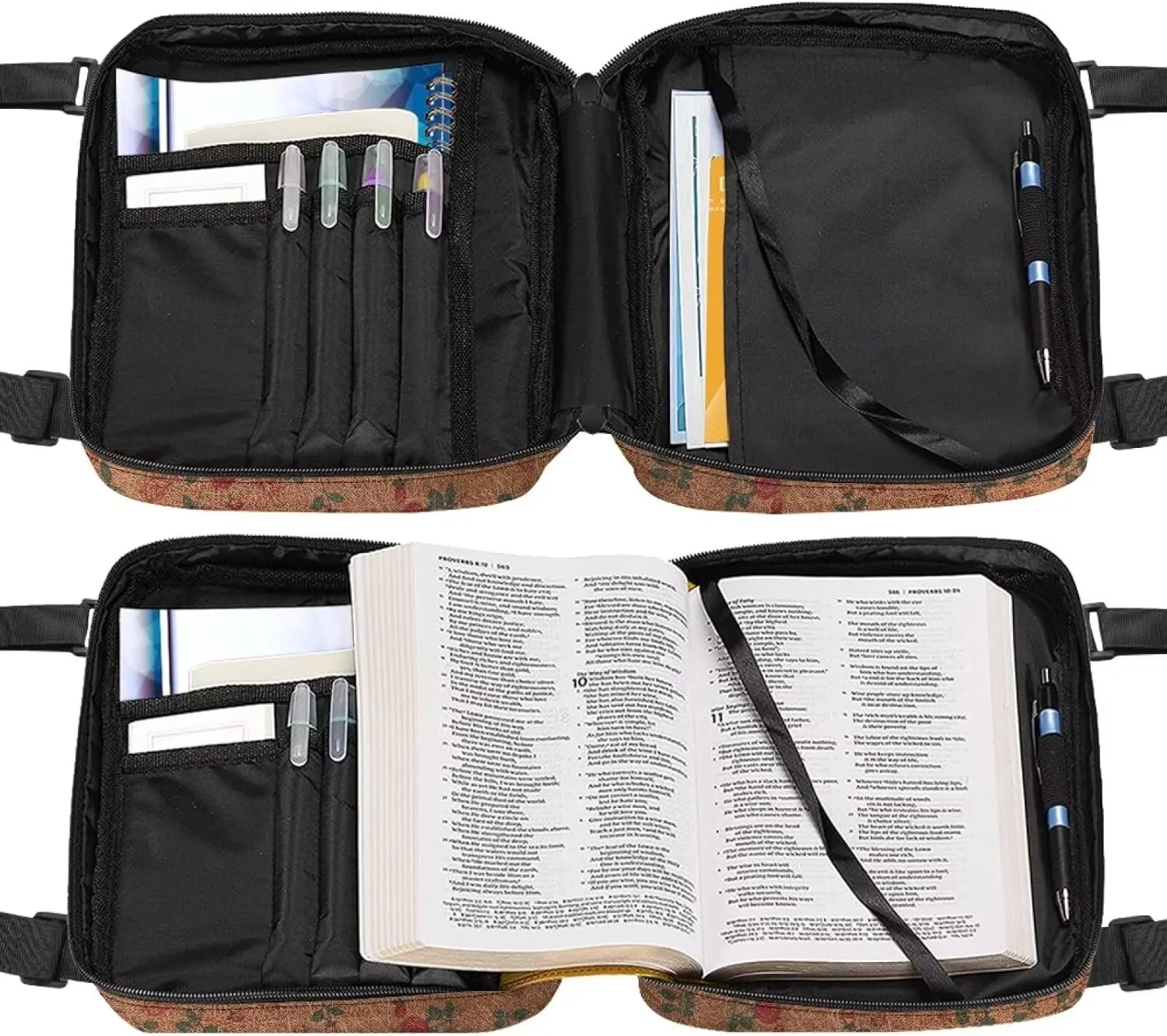 Bible Cover for Women Men Portable Bible Tote Bag for Scripture Study