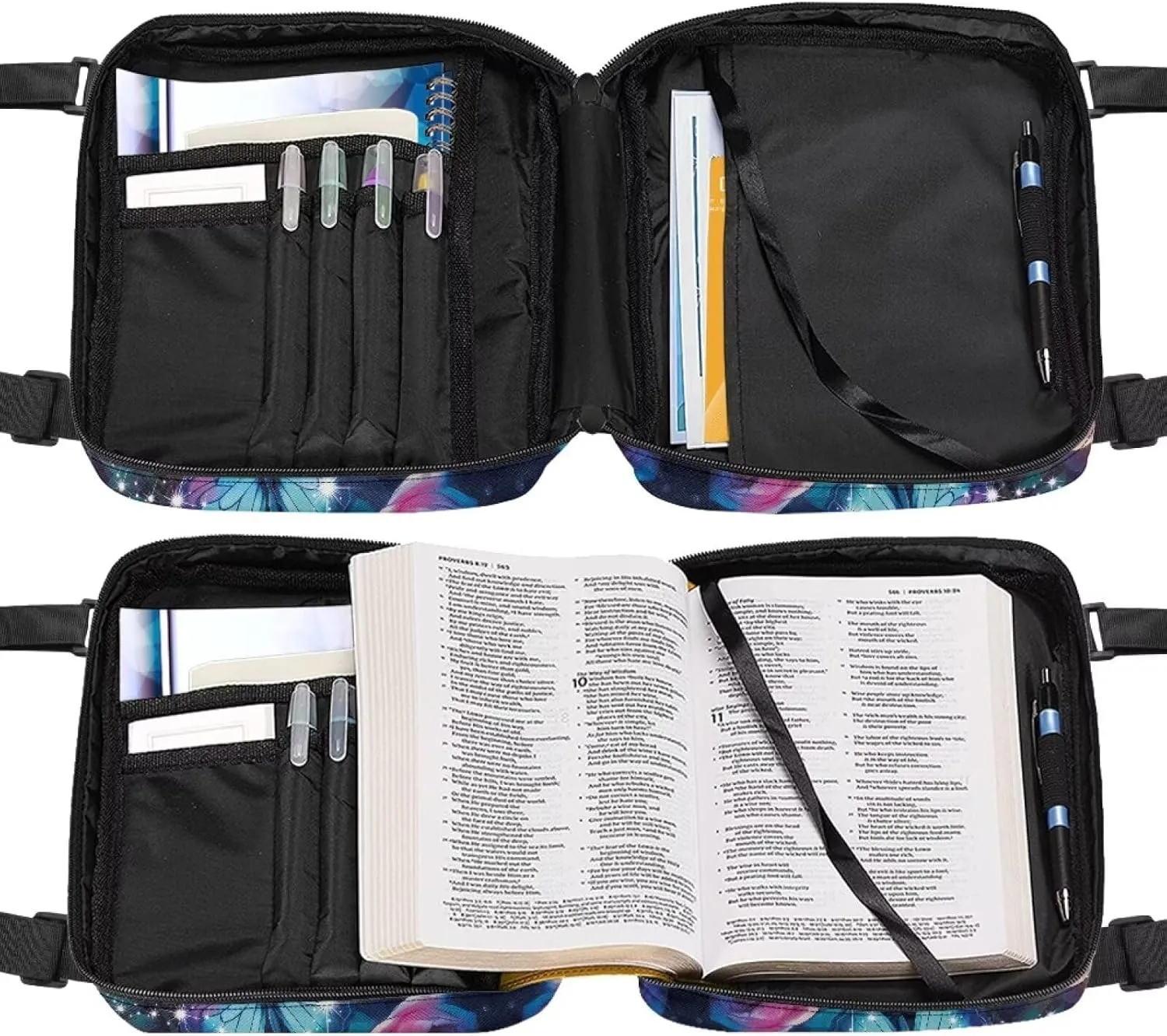 Bible Cover for Women Men Portable Bible Tote Bag for Scripture Study