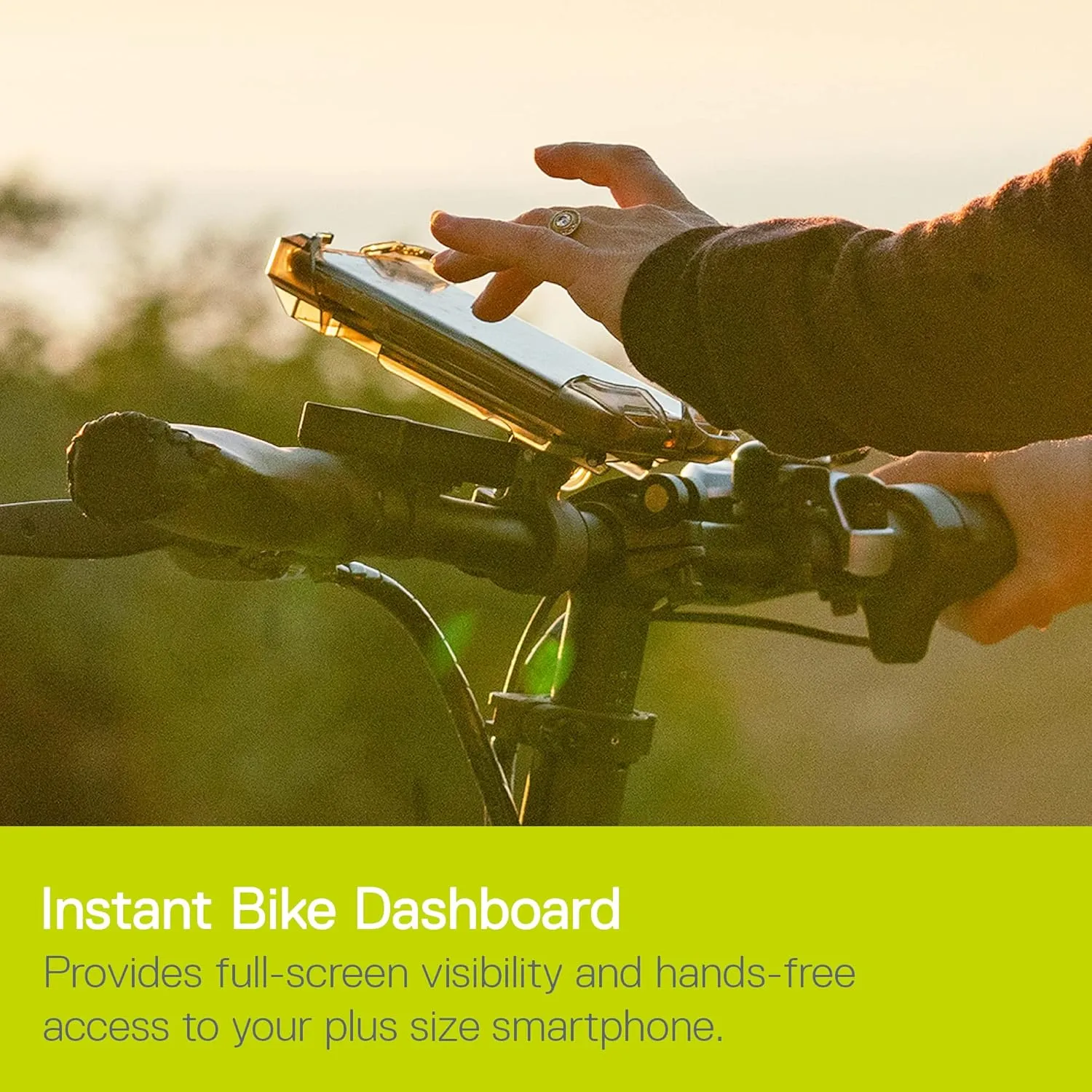 Bicycle Phone Mount By Delta Cycle - Lockable Bike Phone Mount Handlebar Adjusts To Any Size Bar - Fits Any Phone Or IPhone Up To 3.5" x 7.8" - Easily Accessible Bike Phone Holder