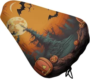 Bike Seat Cushion Comfort Washable Bike Seat Cover Green Leaves on Black Wall Waterproof Bicycle Seat Covers Outdoor and Indoor Cycling