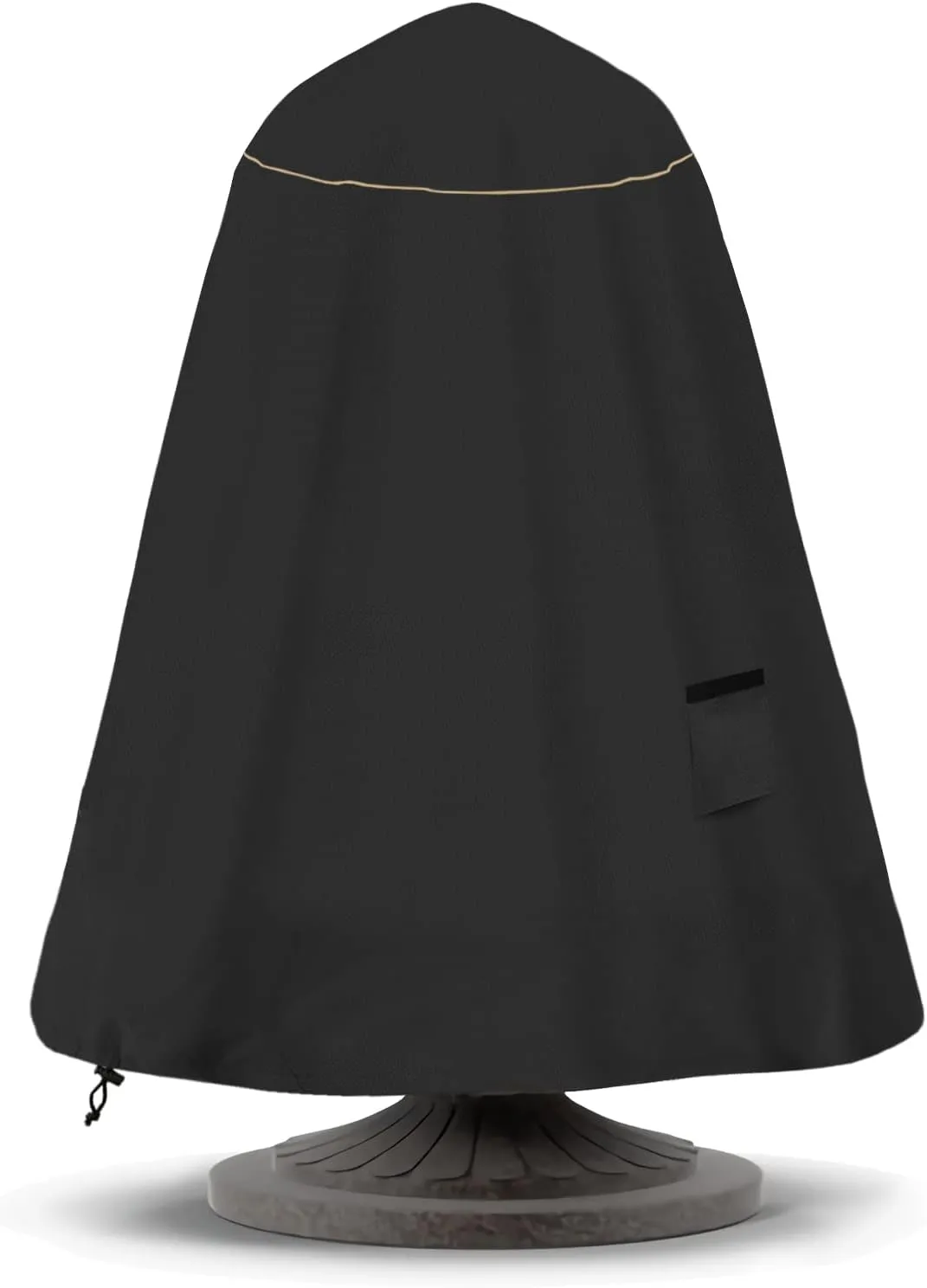 Bitubi Fountain Cover（36"x42"） 600D Oxford Cloth Garden Fountain Statue Protective Cover with Drawstring Waterproof Windproof Fountain Protector,Black