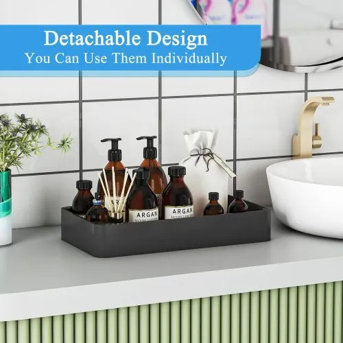 Black 2-Tier Under Sink Organizer – Space-Saving Storage Solution
