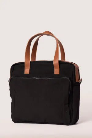 Black Travel Messenger Bag