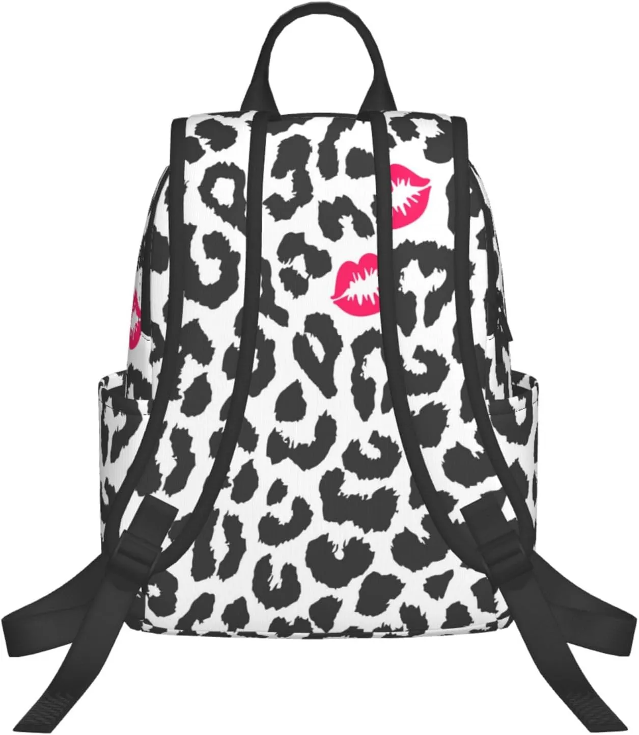 Black White Animal Leopard Print Backpacks 15 Inch Laptop Backpack Multipurpose Double Shoulder Bag for Men Women Gifts