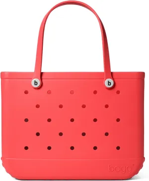 BOGG BAG - Original, Large Tote Bag - Coral Me Mine, White Buttons - 19in L x 9in W x 14in H - Lightweight, Washable, Durable - All Purpose EVA