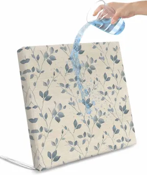 Branches Leaves Outdoor Cushion Chair Cover Set of 2 - Waterproof Couch Seat Covers, Spring Summer Botanical Vintage Patio Furniture Protector Cushions Slipcovers for Sofa/RV, 20"x18"x4"