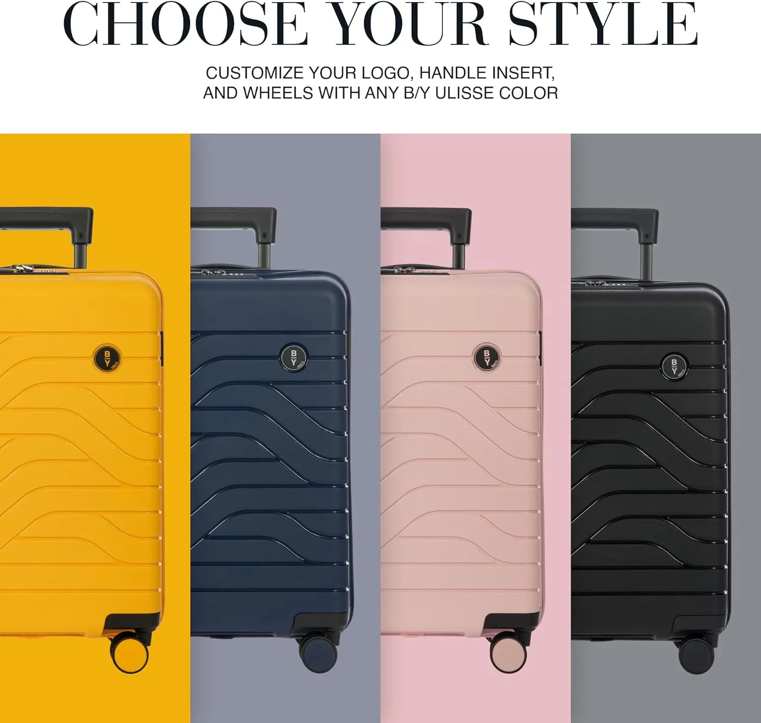 Bric's B|Y Ulisse 21-Inch Spinner - Luxury Carry-On Luggage With Spinner Wheels - Hard Shell Suitcases Made From Durable Polypropylene and Polycarbonate - Black