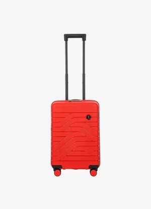 Bric's B|Y Ulisse 21-Inch Spinner - Luxury Carry-On Luggage With Spinner Wheels - Hard Shell Suitcases Made From Durable Polypropylene and Polycarbonate - Red
