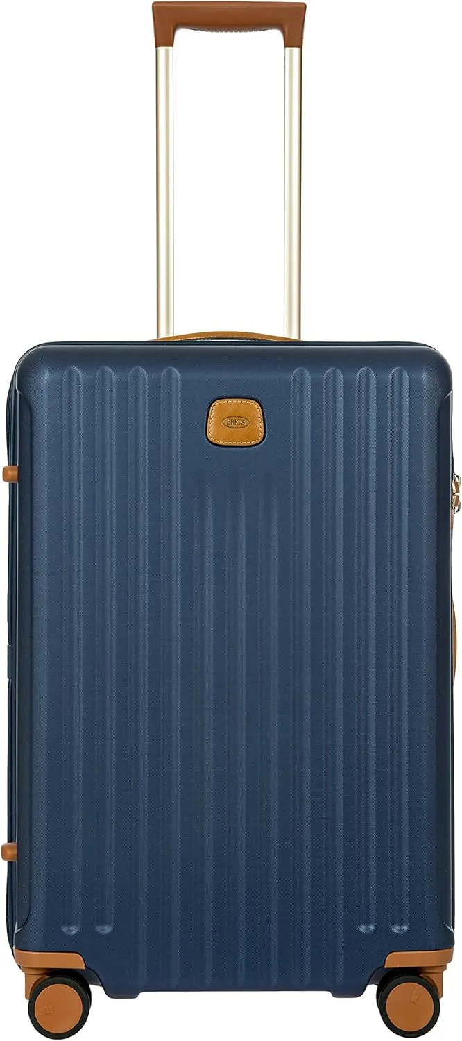 Bric's Capri 2.0 27"-Inch Spinner - Expandable Luxury Carry On Luggage With Spinner Wheels - Lightweight Carry On Suitcases with Wheels Made From Durable Polycarbonate - Matte Blue