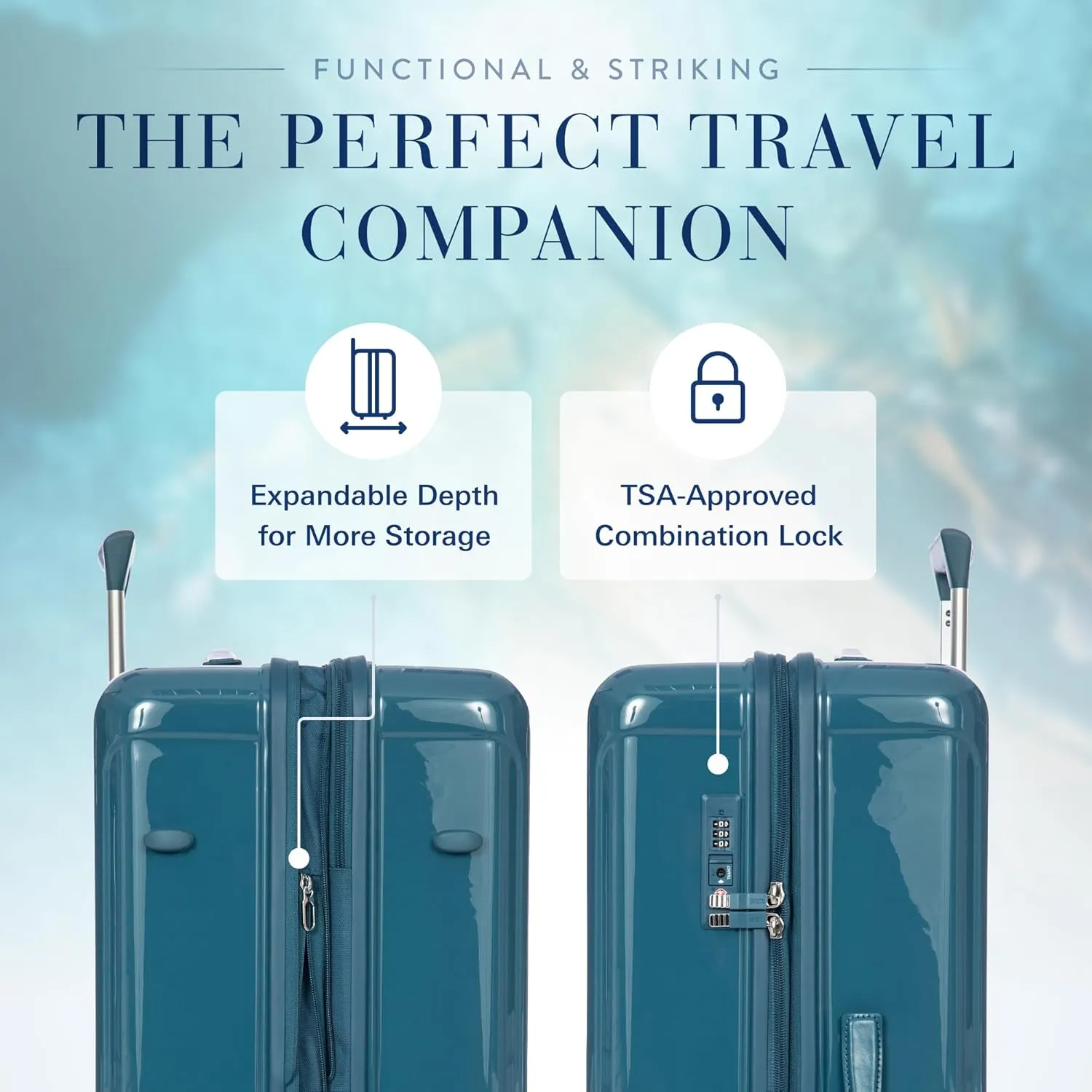 Bric's Positano 30-Inch Spinner - Expandable Luxury Checked Luggage With Spinner Wheels - Lightweight Suitcases Made From Durable Polycarbonate - Comes with Protective Cover - Sea Green