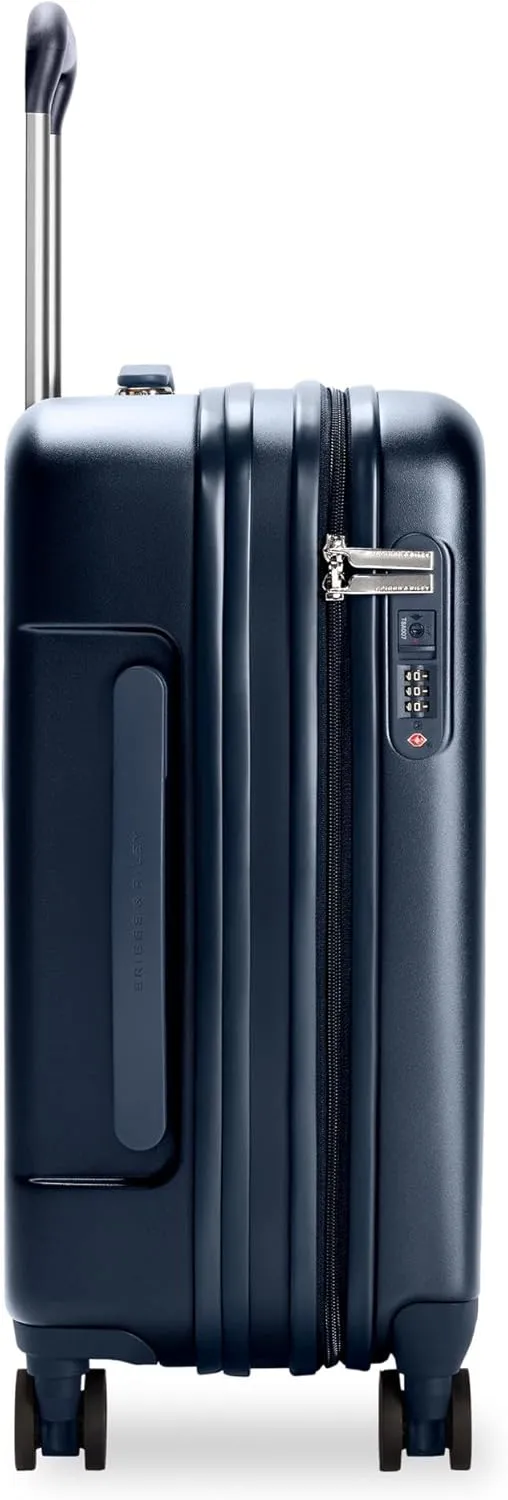 Briggs & Riley 21" Global Carry On Expandable Spinner - Luggage for Travel, Suitcases with Wheels, Hardside Rolling Bag for Men & Women, Self-Repairing Zipper - Sympatico Collection, Navy