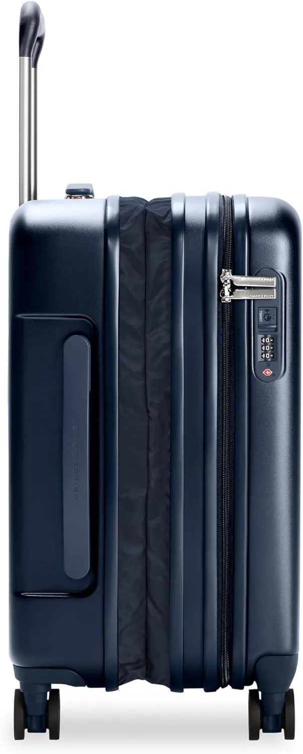 Briggs & Riley 21" Global Carry On Expandable Spinner - Luggage for Travel, Suitcases with Wheels, Hardside Rolling Bag for Men & Women, Self-Repairing Zipper - Sympatico Collection, Navy