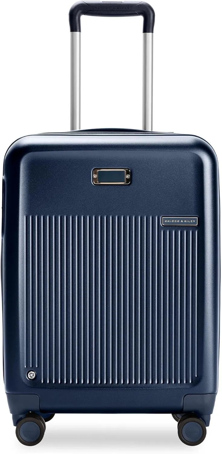 Briggs & Riley 21" Global Carry On Expandable Spinner - Luggage for Travel, Suitcases with Wheels, Hardside Rolling Bag for Men & Women, Self-Repairing Zipper - Sympatico Collection, Navy