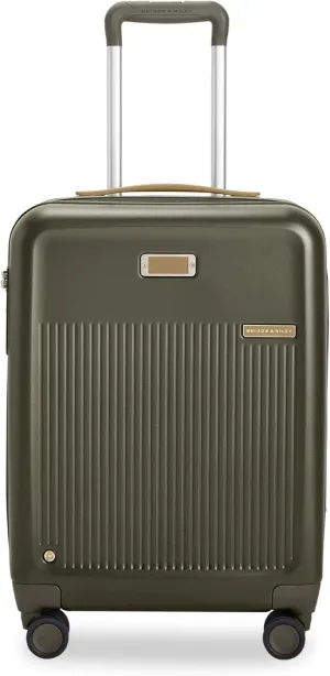 Briggs & Riley 21" Global Carry On Expandable Spinner - Luggage for Travel, Suitcases with Wheels, Hardside Rolling Bag for Men & Women, Self-Repairing Zipper - Sympatico Collection, Olive