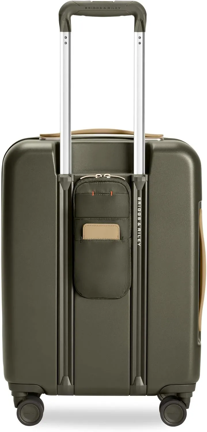Briggs & Riley 21" Global Carry On Expandable Spinner - Luggage for Travel, Suitcases with Wheels, Hardside Rolling Bag for Men & Women, Self-Repairing Zipper - Sympatico Collection, Olive