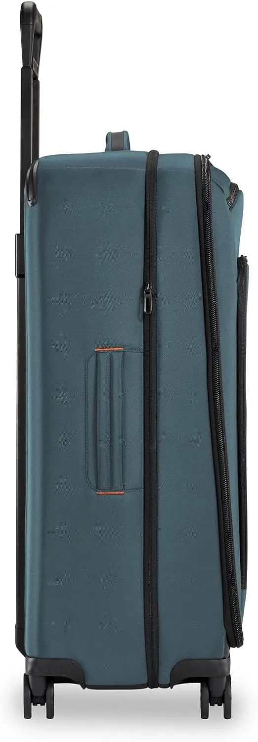 Briggs & Riley 29" Large Expandable Spinner - Checked Luggage for Travel, Suitcases with Wheels, Softside Rolling Bag for Men & Women, Self-Repairing Zipper - ZDX Collection, Ocean