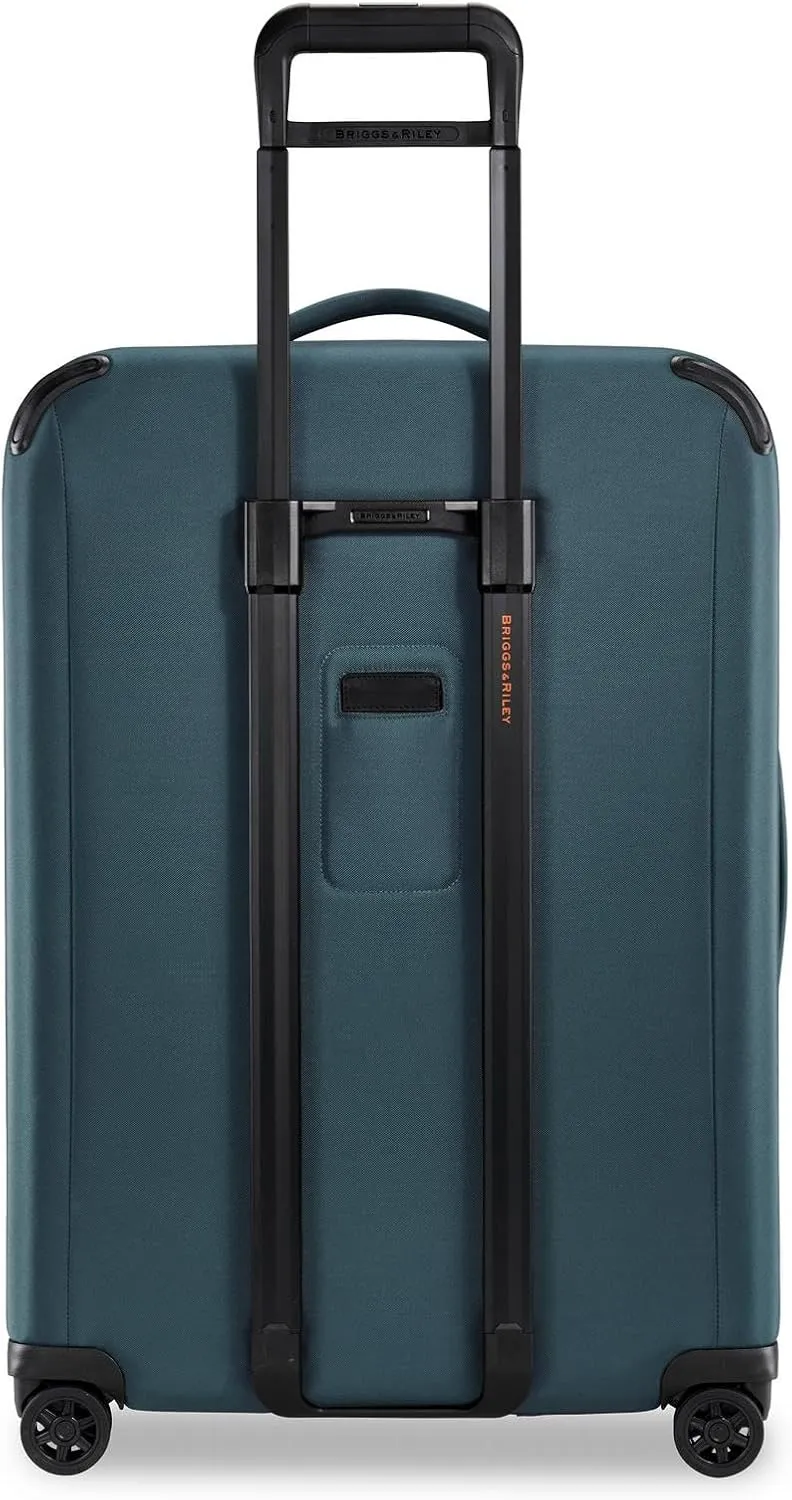Briggs & Riley 29" Large Expandable Spinner - Checked Luggage for Travel, Suitcases with Wheels, Softside Rolling Bag for Men & Women, Self-Repairing Zipper - ZDX Collection, Ocean