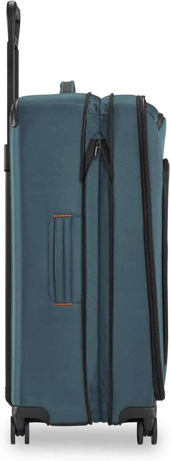 Briggs & Riley 29" Large Expandable Spinner - Checked Luggage for Travel, Suitcases with Wheels, Softside Rolling Bag for Men & Women, Self-Repairing Zipper - ZDX Collection, Ocean