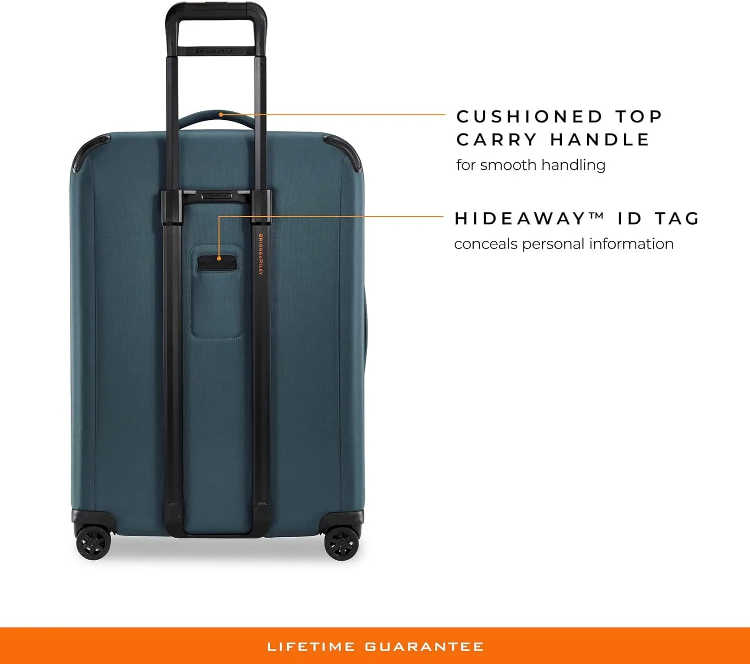 Briggs & Riley 29" Large Expandable Spinner - Checked Luggage for Travel, Suitcases with Wheels, Softside Rolling Bag for Men & Women, Self-Repairing Zipper - ZDX Collection, Ocean