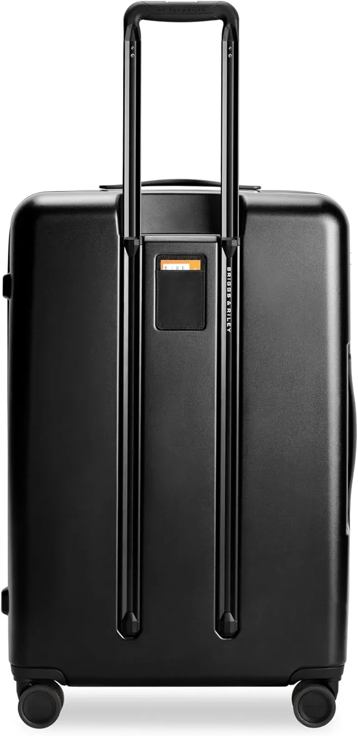 Briggs & Riley 30" Large Expandable Spinner - Checked Luggage for Travel, Suitcases with Wheels, Hardside Rolling Bag for Men & Women, Self-Repairing Zipper - Sympatico Collection, Black