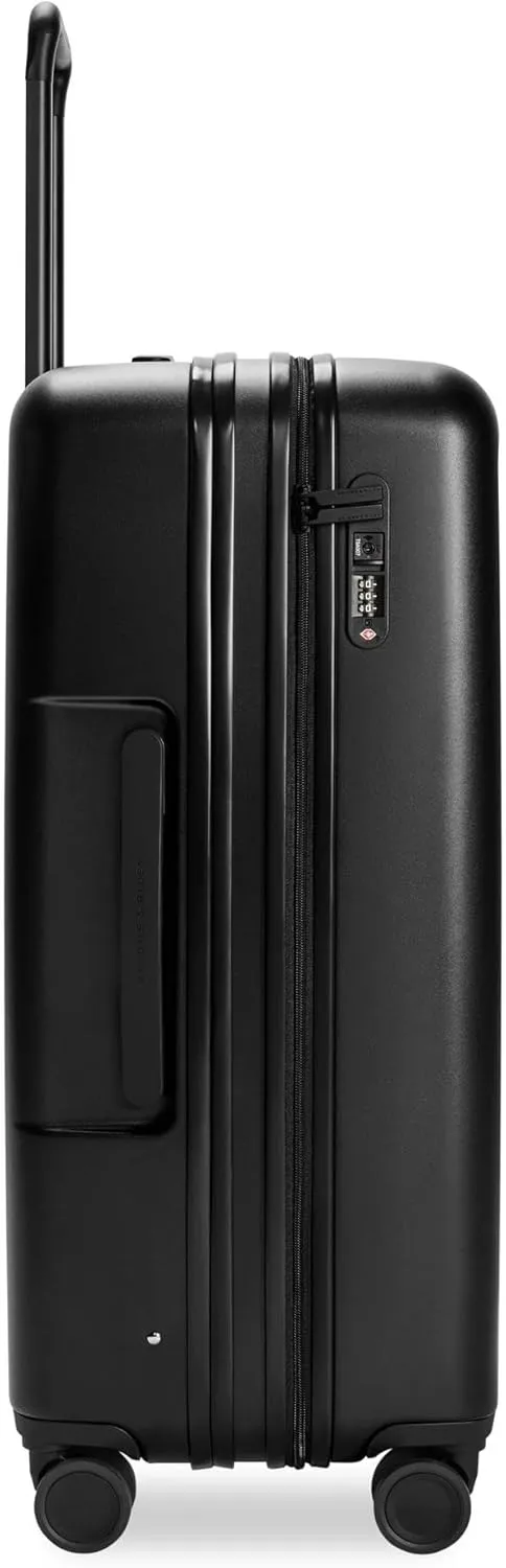 Briggs & Riley 30" Large Expandable Spinner - Checked Luggage for Travel, Suitcases with Wheels, Hardside Rolling Bag for Men & Women, Self-Repairing Zipper - Sympatico Collection, Black