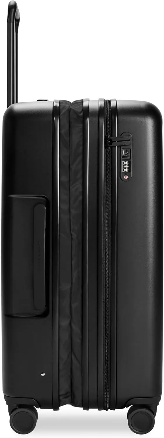 Briggs & Riley 30" Large Expandable Spinner - Checked Luggage for Travel, Suitcases with Wheels, Hardside Rolling Bag for Men & Women, Self-Repairing Zipper - Sympatico Collection, Black
