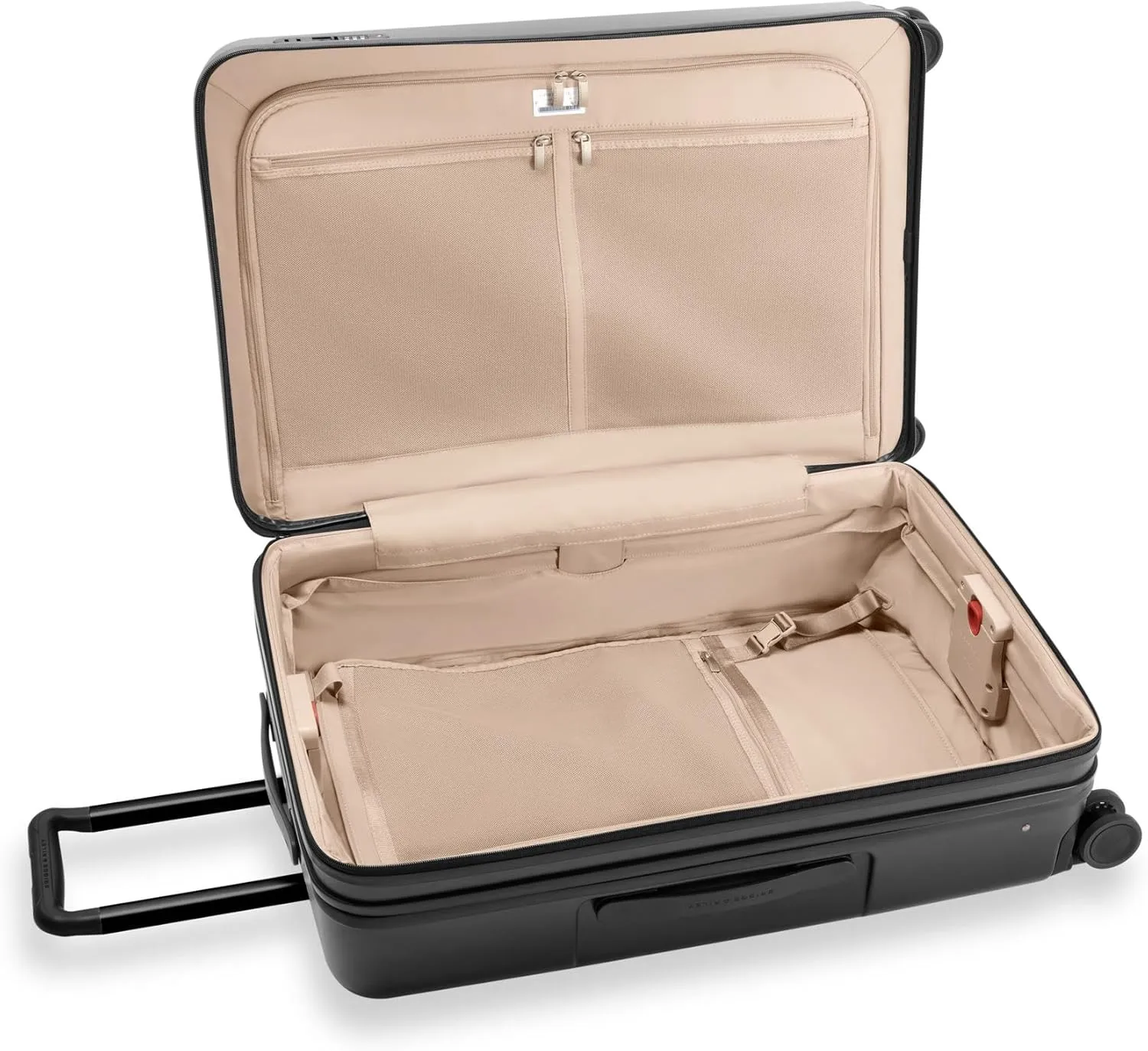Briggs & Riley 30" Large Expandable Spinner - Checked Luggage for Travel, Suitcases with Wheels, Hardside Rolling Bag for Men & Women, Self-Repairing Zipper - Sympatico Collection, Black