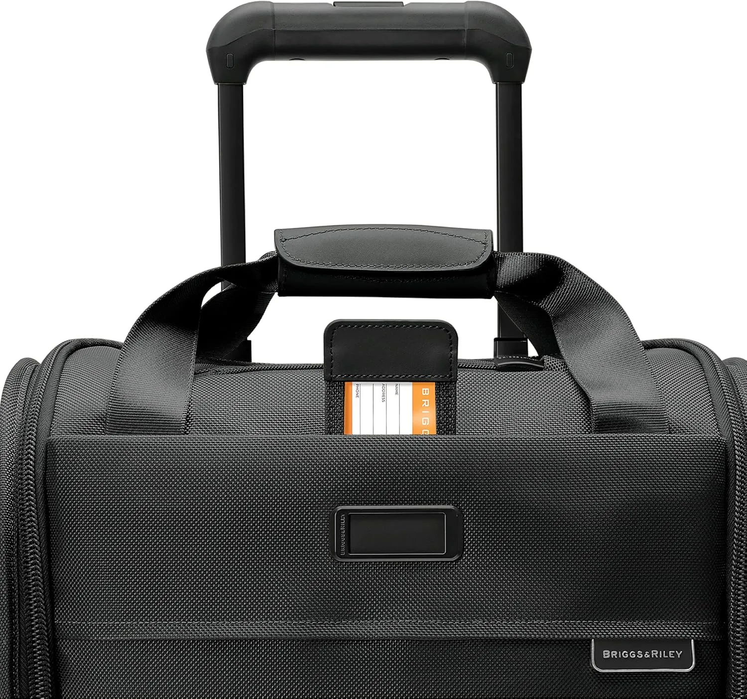 Briggs & Riley Cabin Spinner - Carry On Luggage for Travel, Suitcases with Wheels, Softside Rolling Bag for Men & Women, Fits Under Plane Seat, Interlocking Handle - Baseline Collection, Black