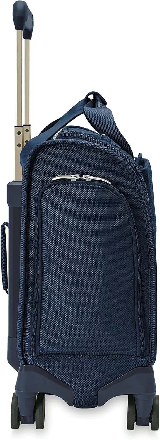 Briggs & Riley Cabin Spinner - Carry On Luggage for Travel, Suitcases with Wheels, Softside Rolling Bag for Men & Women, Fits Under Plane Seat, Interlocking Handle - Baseline Collection, Navy