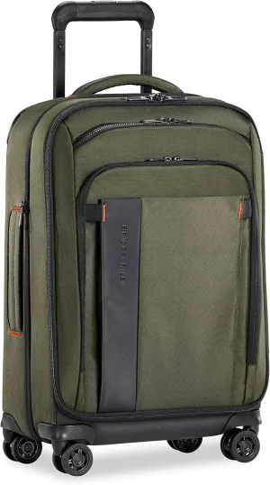 Briggs & Riley Domestic 22" Carry On Expandable Spinner - Luggage for Travel, Suitcases with Wheels, Softside Rolling Bag for Men & Women, Self-Repairing Zipper - ZDX Collection, Hunter