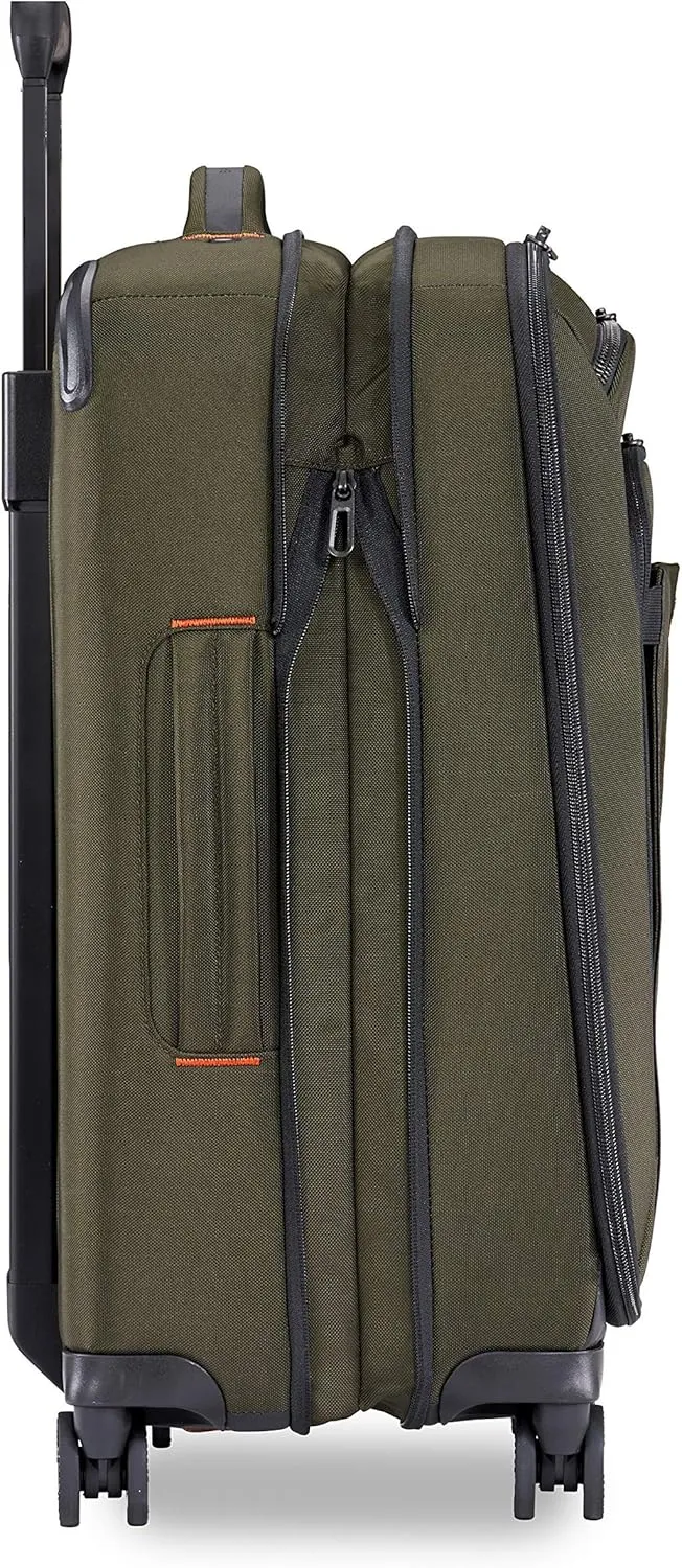 Briggs & Riley Domestic 22" Carry On Expandable Spinner - Luggage for Travel, Suitcases with Wheels, Softside Rolling Bag for Men & Women, Self-Repairing Zipper - ZDX Collection, Hunter