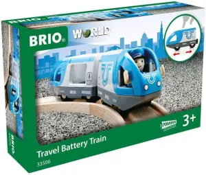 BRIO World - 33506 Travel Battery Train | 3-Piece, Battery-Operated Toy Train Set | Ideal for Kids Ages 3 and Up | Compatible with All BRIO Train Sets