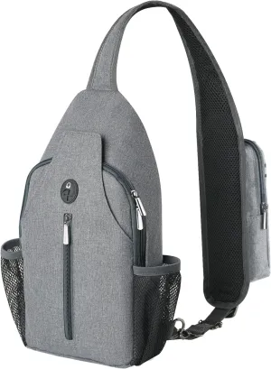 BROADREAM Sling Bag for Men Women Phone Crossbody Bag with Water Bottle Pocket Portable Hiking Daypacks Multifunctional Travel Bag