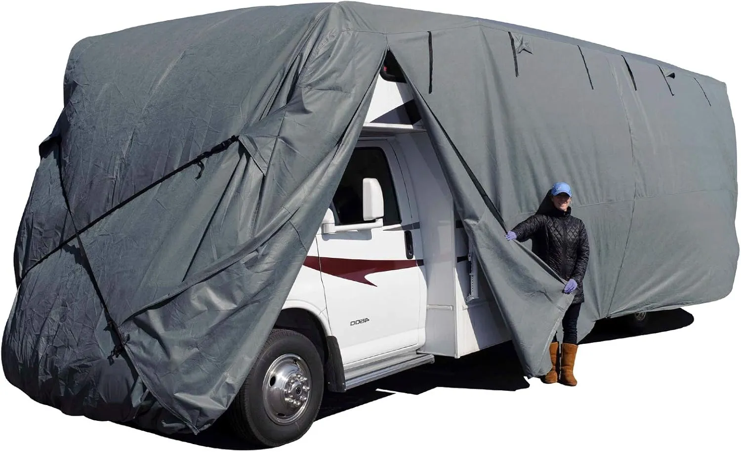 Budge Class C RV Cover Fits Class C RVs up to 21' Long (Gray, Polypropylene), 256" L x 105" W x 108" H (RVRB-30)