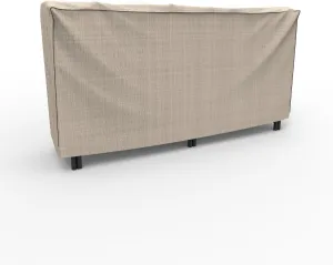 Budge P9A11PM1 English Garden Log Rack Cover Heavy Duty and Waterproof, 2' L x 4' W x 4' H, Tan Tweed