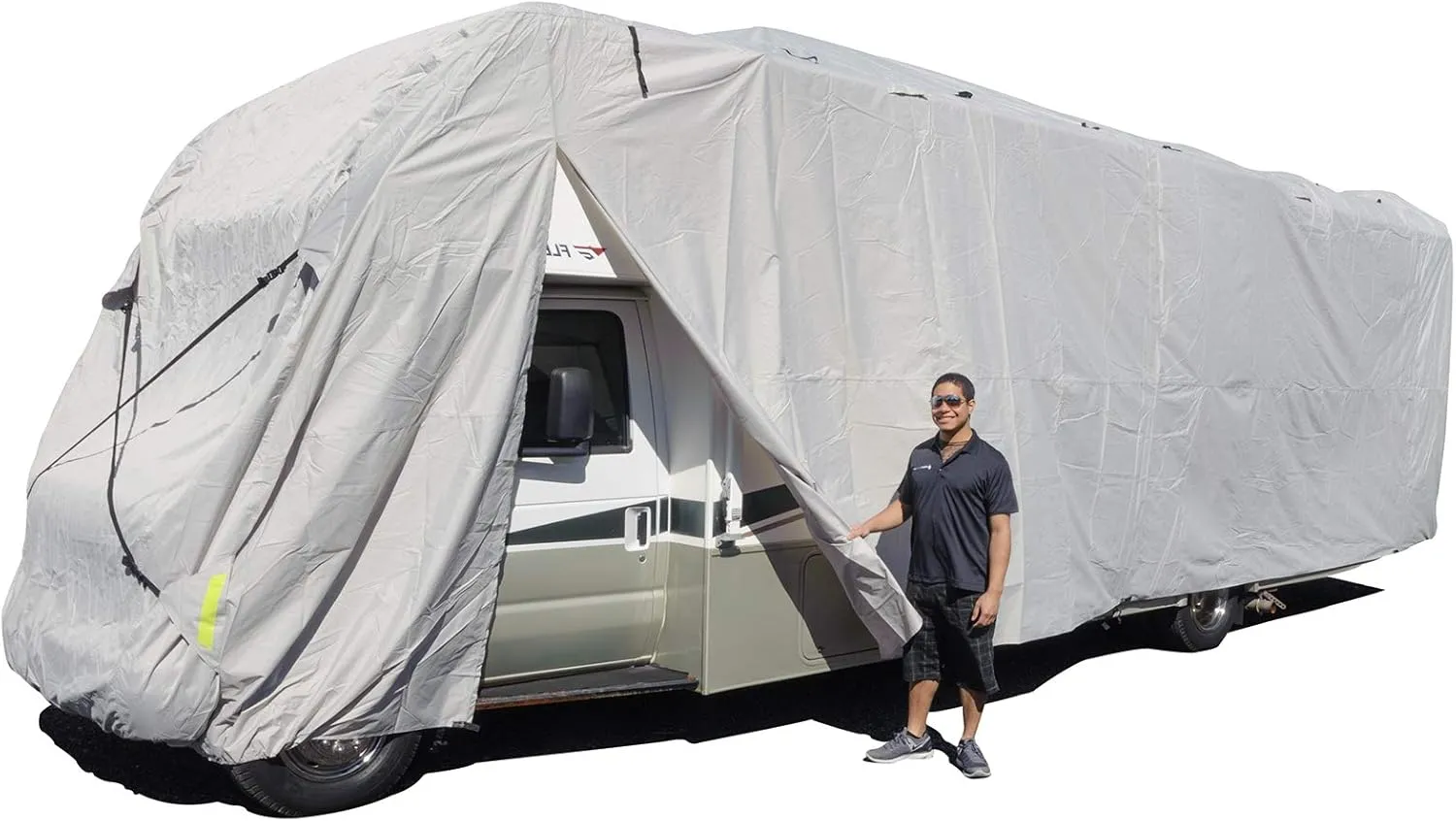Budge Premier Class C RV Cover Fits Class C RVs up to 24' Long (Gray, Polyester), 292" L x 105" W x 108" H (RVRP-31)