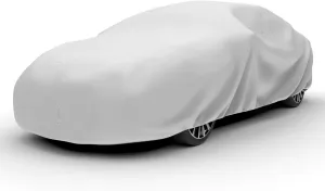 Budge StormBlock™ Plus Car Cover, 100% Waterproof, Ultimate Outdoor Protection, Dustproof, UV Treated Car Cover Fits Cars up to 170", Gray, Size 2: Fits Cars up to 14' 2" (RNWCF2)