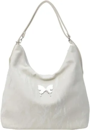 Butterfly Chic Tote Bag - Large Capacity Commuter Chain Shoulder Bag with Adjustable shoulder strap,Lockable Closure