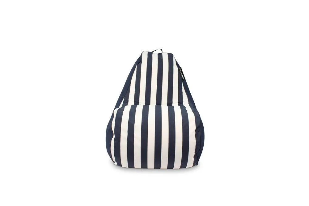 Byron Bay Outdoor Waterproof Bean Bag in Navy Stripe