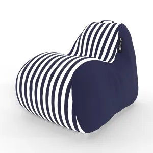 Byron Bay Outdoor Waterproof Bean Bag in Navy Stripe