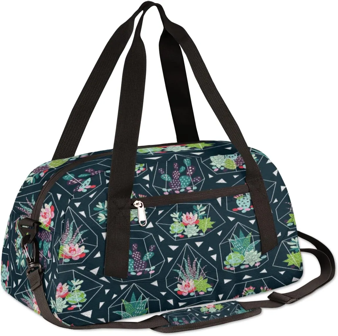 Cactus Kids Duffel Bag for Girls Boys Teens, Oil Painting Dance Bag Overnight Small Duffel Bag Carry On Weekend Sports Gym Travel Bag for School Practice Gymnastics Ballet