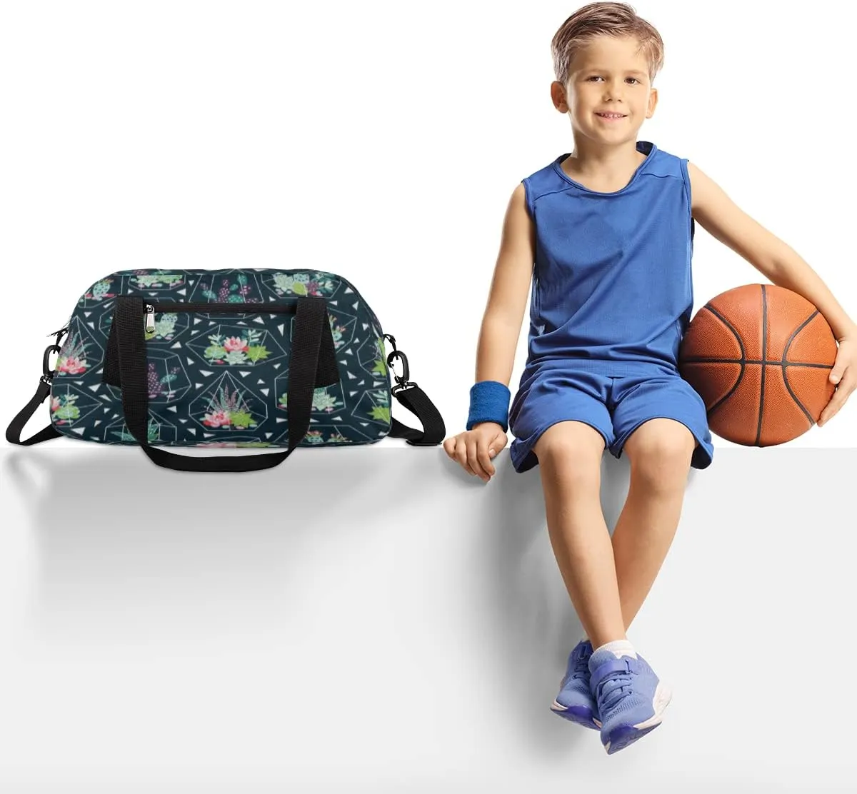 Cactus Kids Duffel Bag for Girls Boys Teens, Oil Painting Dance Bag Overnight Small Duffel Bag Carry On Weekend Sports Gym Travel Bag for School Practice Gymnastics Ballet