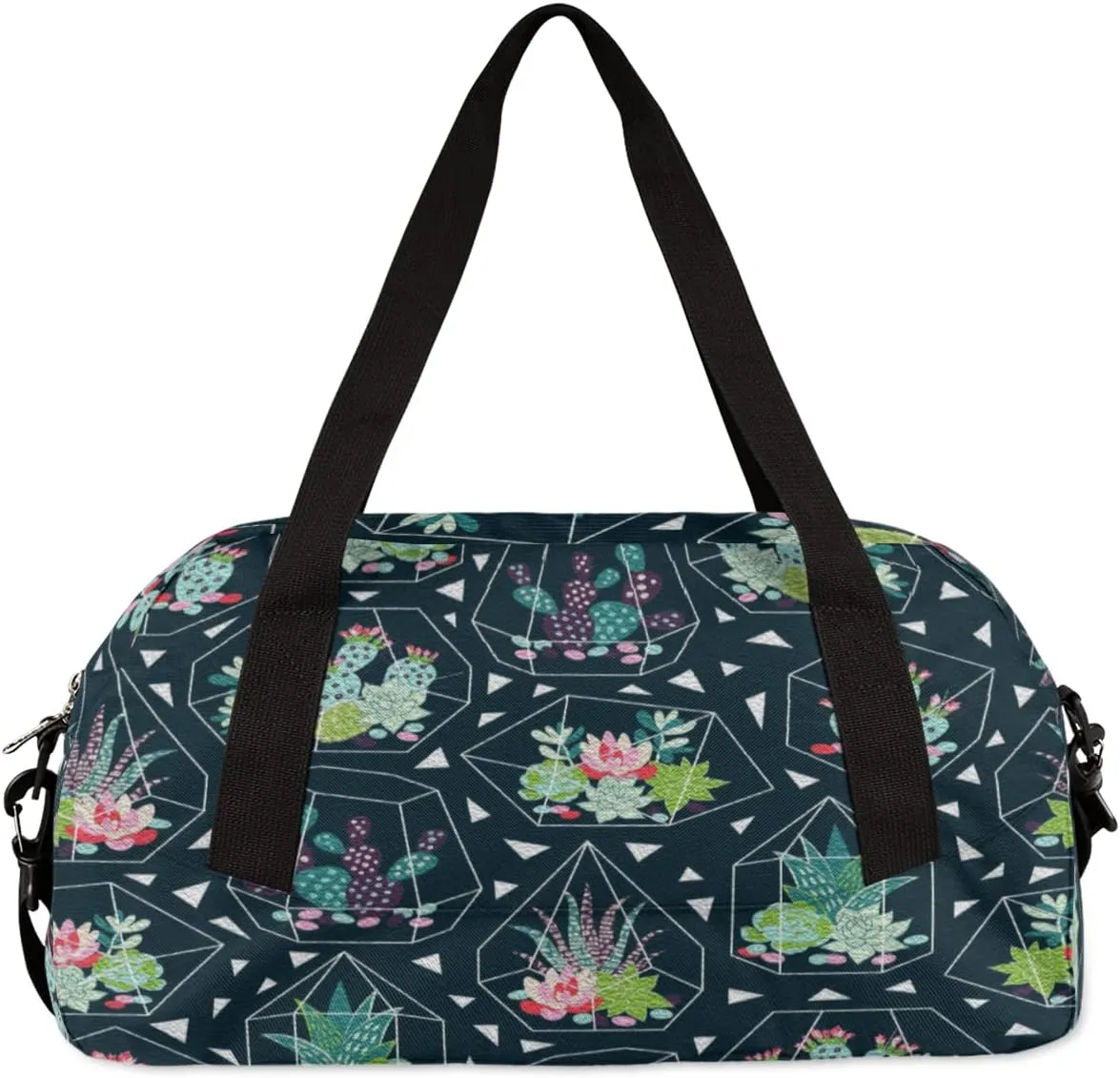 Cactus Kids Duffel Bag for Girls Boys Teens, Oil Painting Dance Bag Overnight Small Duffel Bag Carry On Weekend Sports Gym Travel Bag for School Practice Gymnastics Ballet