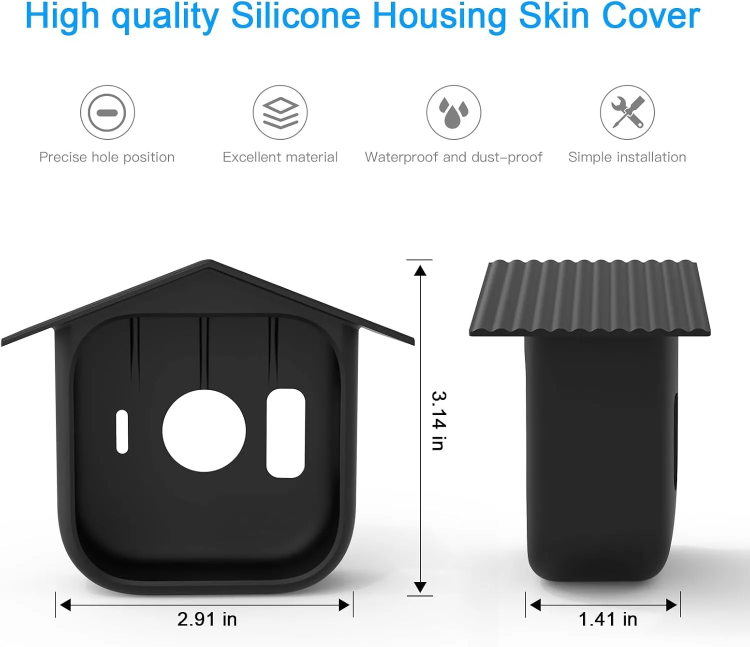 Camera Protective Cover Skin Compatible with Blink Outdoor - Sun Rain UV Protective Case for Security Monitoring System (Cover only)