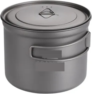 Camping Kitchen Utensil Folding Handle Outdoor Portable Camping Pot Single Pot with Lid Instant Noodle Pot Camping Cooker for Outdoor Cooking
