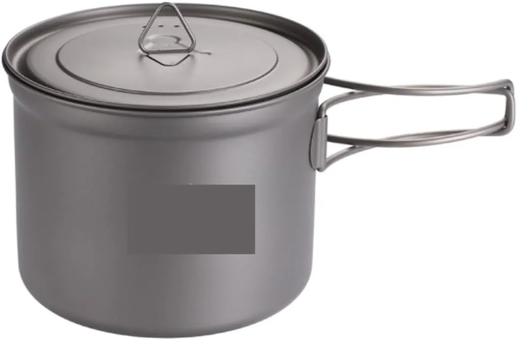 Camping Kitchen Utensil Folding Handle Outdoor Portable Camping Pot Single Pot with Lid Instant Noodle Pot Camping Cooker for Outdoor Cooking
