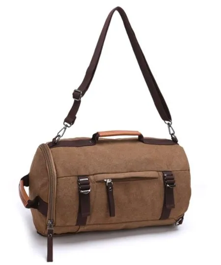 Canvas Backpack / Duffle Hybrid - Barrel Style